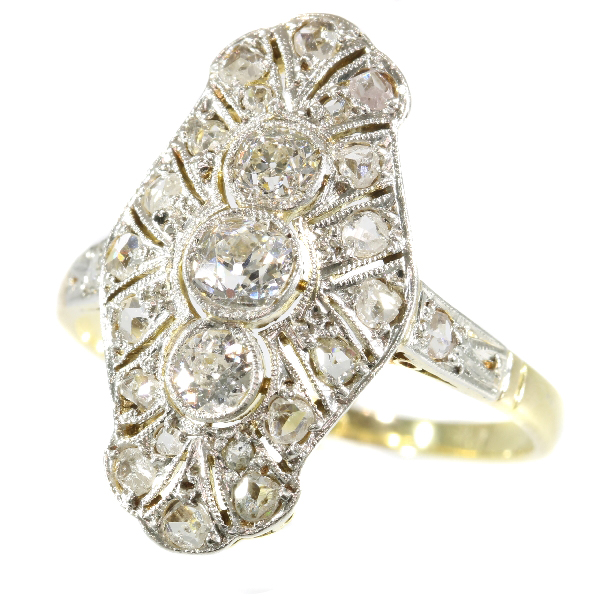 Genuine Vintage Art Deco diamond engagement ring